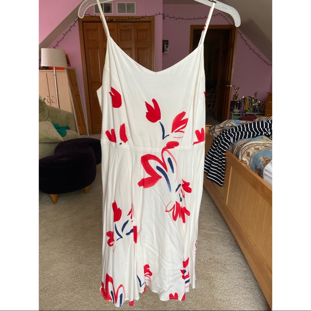 white floral dress